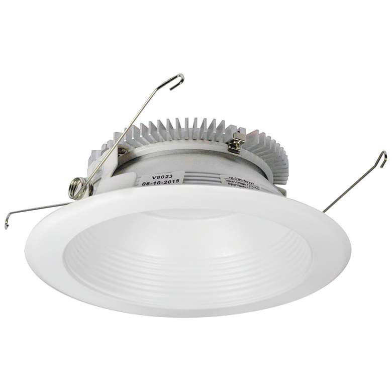 Image 1 Nora Cobalt 6 inch White 1500 Lumen LED Round Baffle Trim