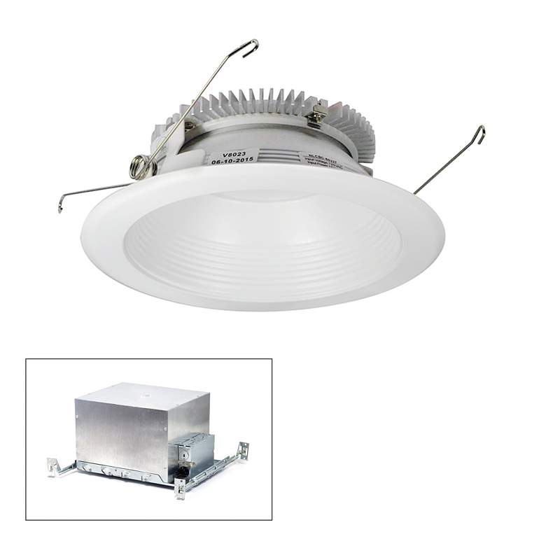 Image 1 Nora Cobalt 6" White 2000lm LED Round Baffle IC Recessed Kit
