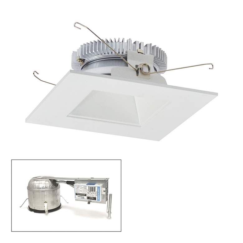 Image 1 Nora Cobalt 6 inch White 2000lm LED Square Remodel Recessed Kit