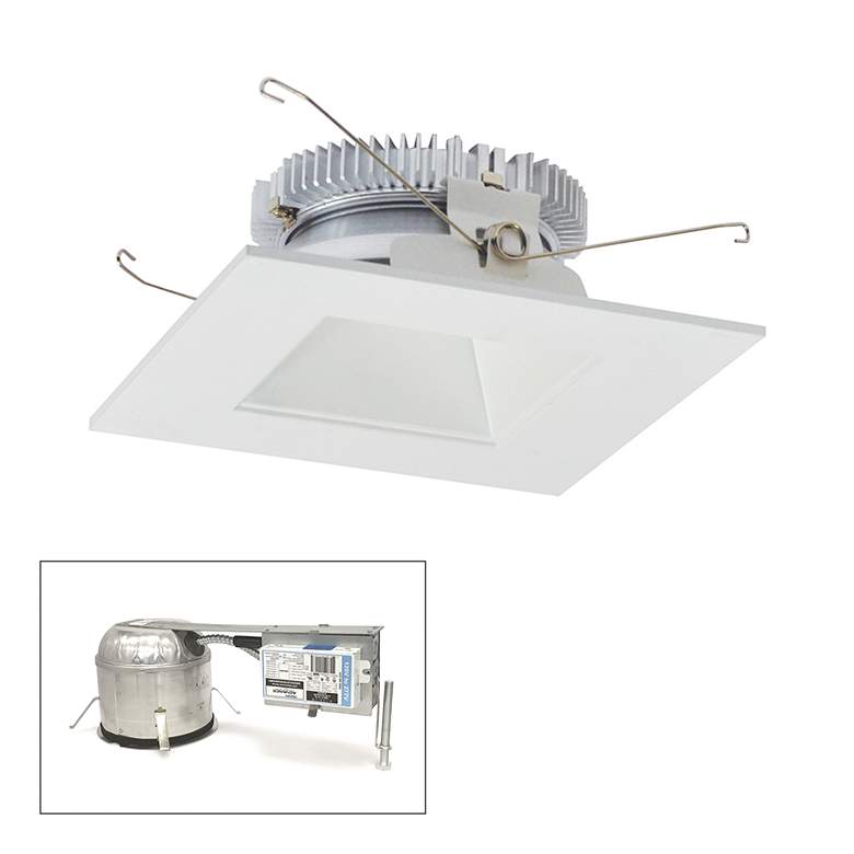 Image 1 Nora Cobalt 6" White 2000lm LED Square Remodel Recessed Kit