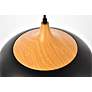 4_Nora Collection Pendant D11.5In H9In Lt:1 Black And Natural Wood Finish more views