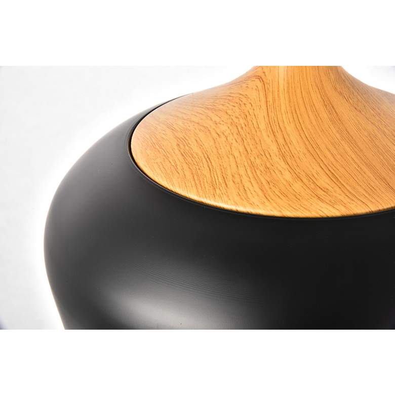 Image 5 Nora Collection Pendant D11.5In H9In Lt:1 Black And Natural Wood Finish more views