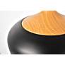 5_Nora Collection Pendant D11.5In H9In Lt:1 Black And Natural Wood Finish more views