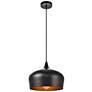Nora Collection Pendant D11.5In H9In Lt:1 Black Finish