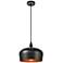 Nora Collection Pendant D11.5In H9In Lt:1 Black Finish