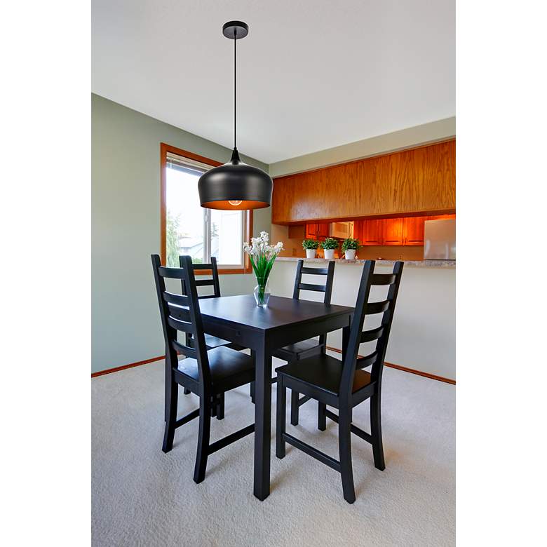 Image 2 Nora Collection Pendant D11.5In H9In Lt:1 Black Finish more views