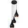 Nora Collection Pendant D14.5In H11.5In Lt:3 Black Finish