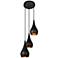 Nora Collection Pendant D14.5In H11.5In Lt:3 Black Finish