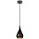 Nora Collection Pendant D6In H11.5In Lt:1 Black Finish