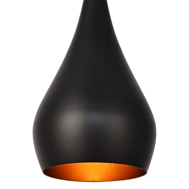 Image 2 Nora Collection Pendant D6In H11.5In Lt:1 Black Finish more views