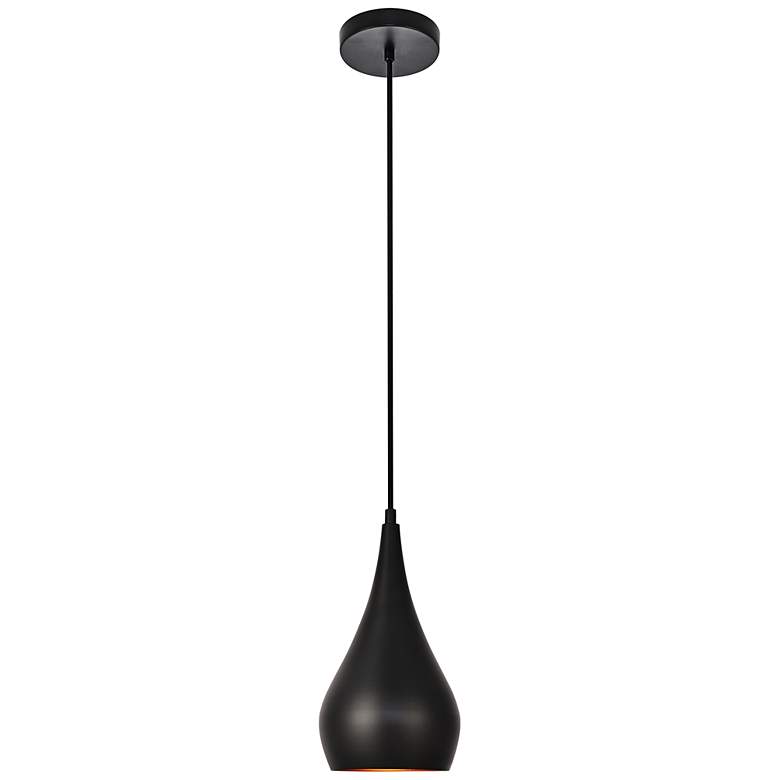 Image 6 Nora Collection Pendant D6In H11.5In Lt:1 Black Finish more views