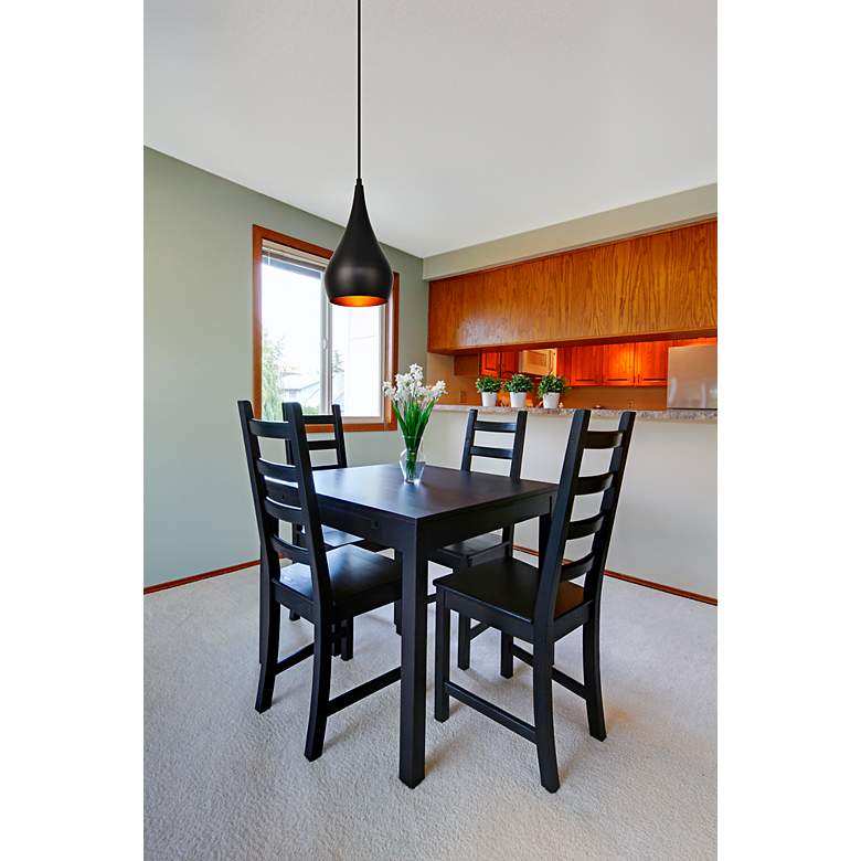 Image 7 Nora Collection Pendant D6In H11.5In Lt:1 Black Finish more views