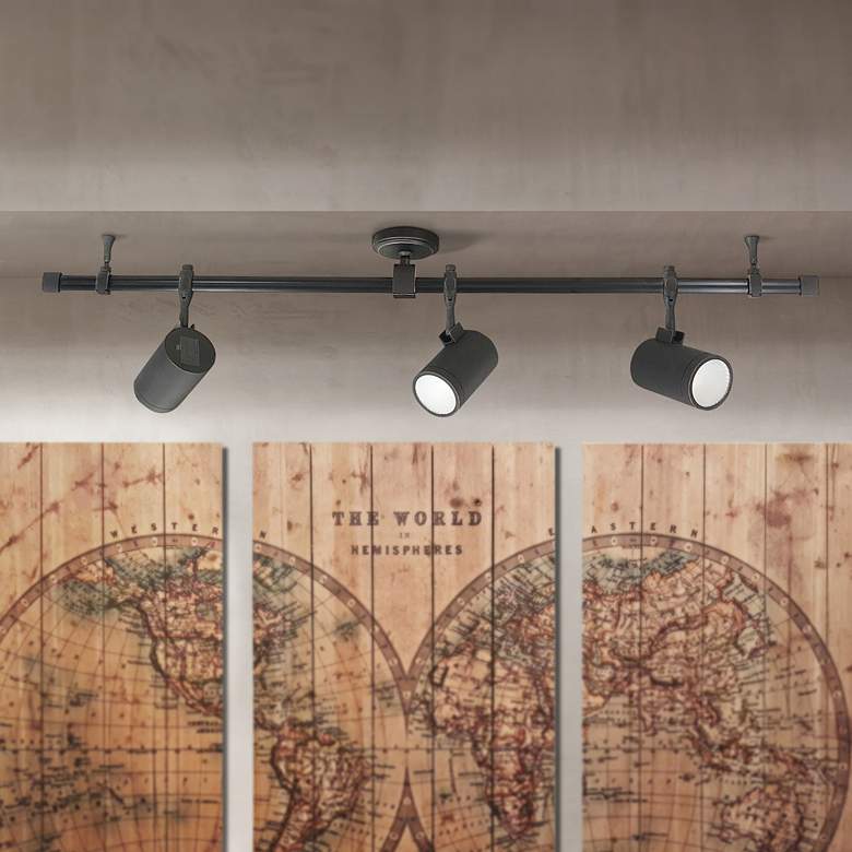 Image 1 Nora Cyndi 3-Light Bronze 20W 4000K LED Monorail Track Kit