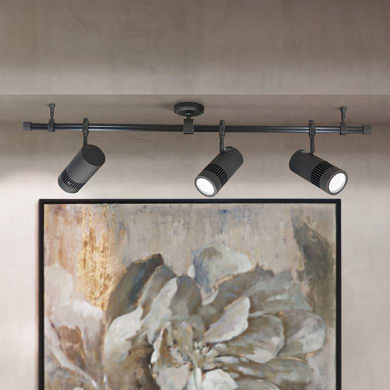 Image 1 Nora Cyndi 3-Light Bronze 30W 3000K LED Monorail Track Kit