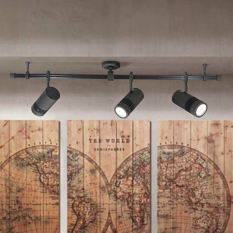Image 1 Nora Cyndi 3-Light Bronze 30W 4000K LED Monorail Track Kit
