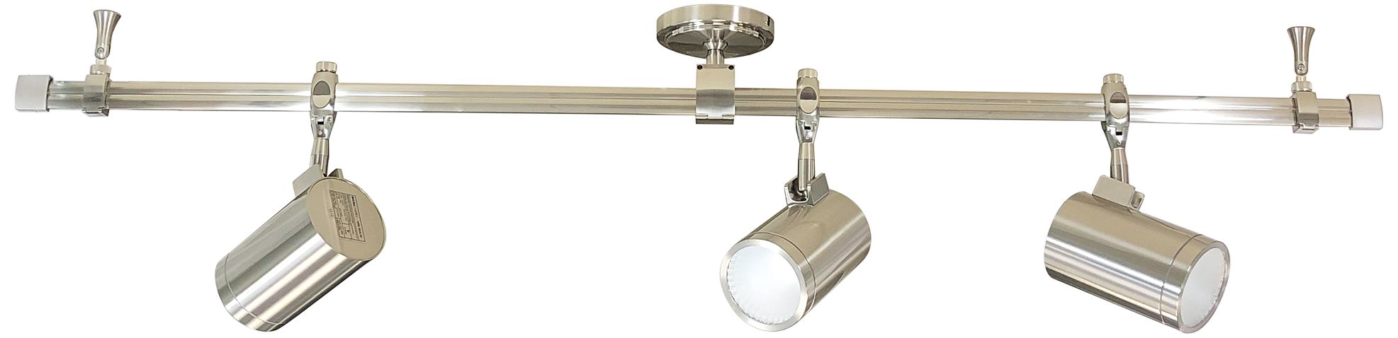 Nora Cyndi 3-Light Nickel 20W 3000K LED Monorail Track Kit