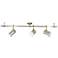 Nora Cyndi 3-Light Nickel 20W 3000K LED Monorail Track Kit