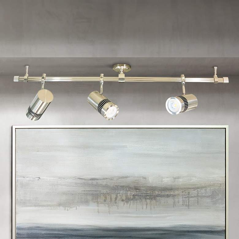Image 1 Nora Cyndi 3-Light Nickel 30W 3000K LED Monorail Track Kit