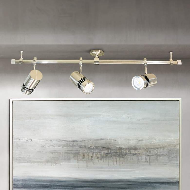 Image 1 Nora Cyndi 3-Light Nickel 30W 4000K LED Monorail Track Kit