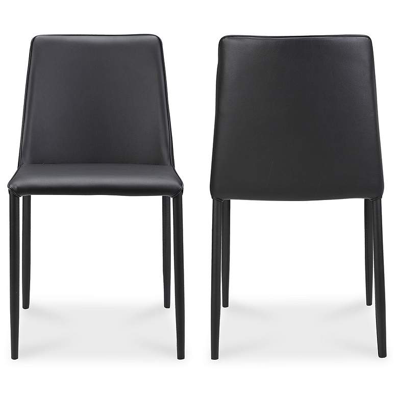 Image 3 Nora Dining Chair Black Vegan Leather - Set Of Two more views
