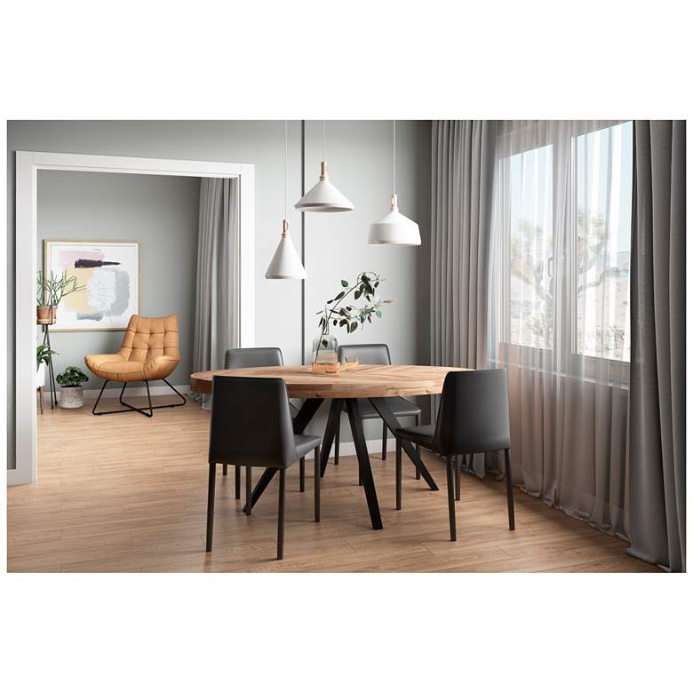 Image 7 Nora Dining Chair Black Vegan Leather - Set Of Two more views