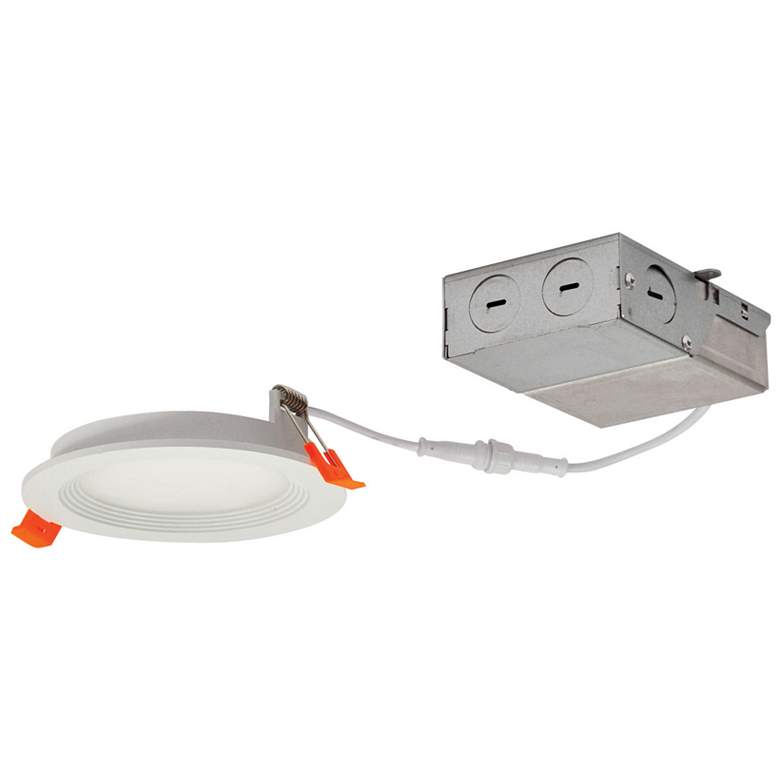 Image 1 Nora Flin 4 inch Round White IC 800Lm LED Recessed Downlight