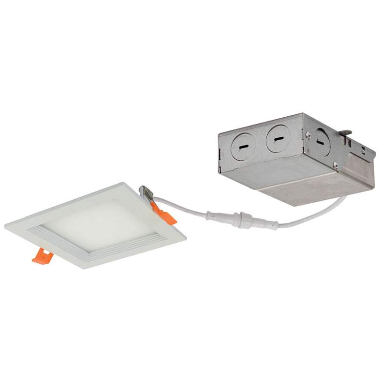 Image 1 Nora Flin 4 inch Square White IC 750Lm LED Recessed Downlight