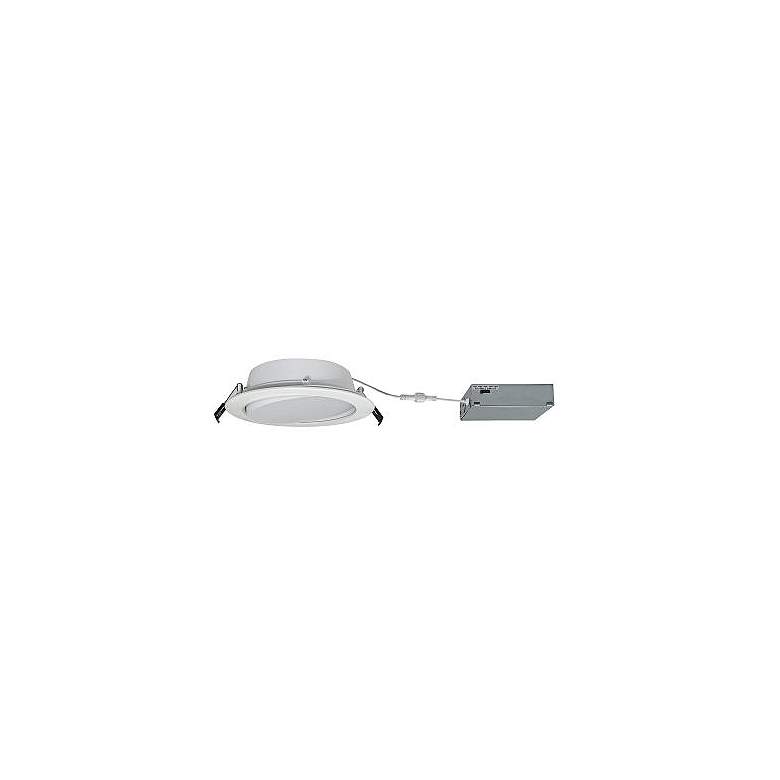 Image 1 Nora FLIN 6" Powder White 13.5 Watt Canless Recessed LED Downlight