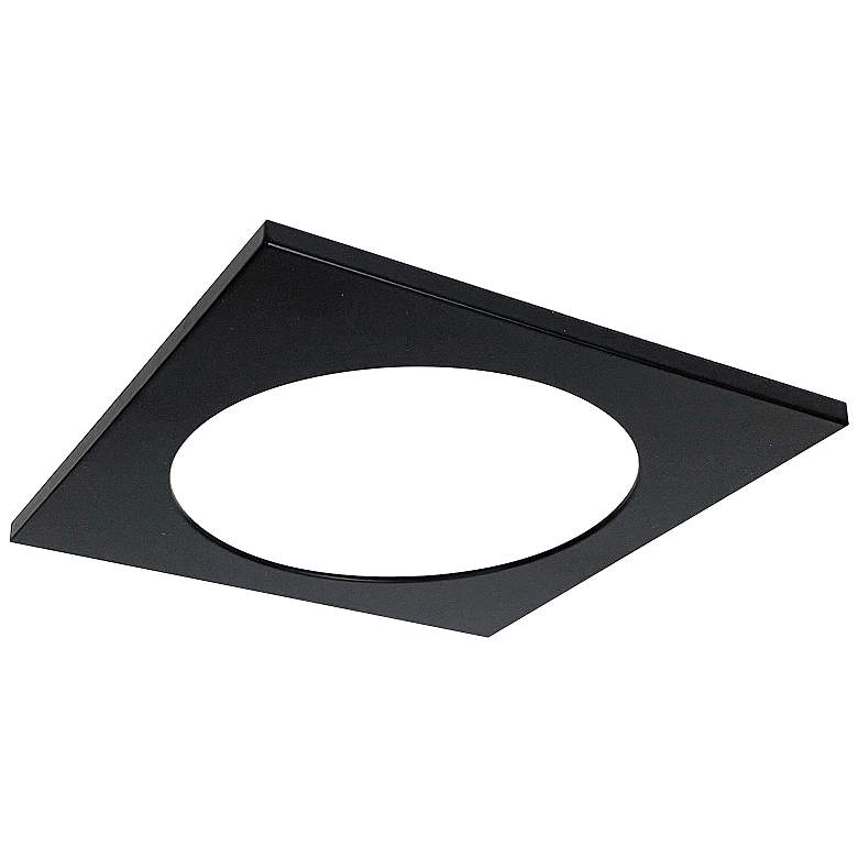 Image 1 Nora Gama 4 inch Matte Black Square Trim for 4 inch Elbow Downlight