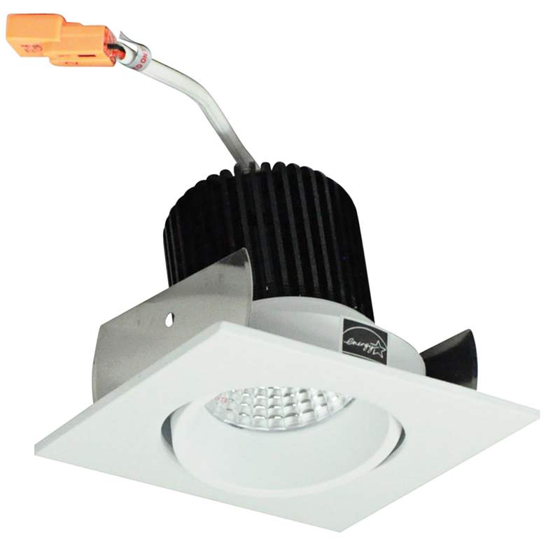 Image 1 Nora Iolite 2" Matt White Square Cone LED Retrofit Trim