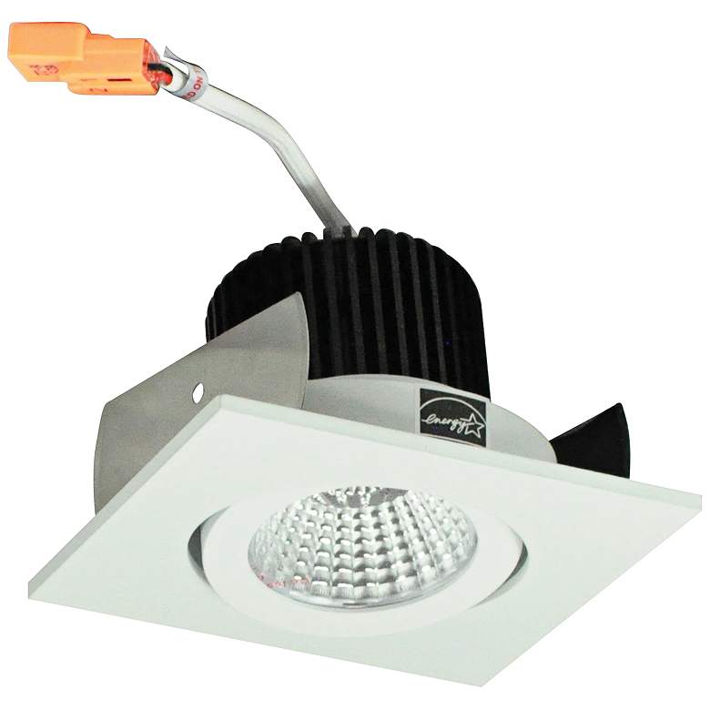 Image 1 Nora Iolite 2" Matt White Square Gimbal LED Retrofit Trim