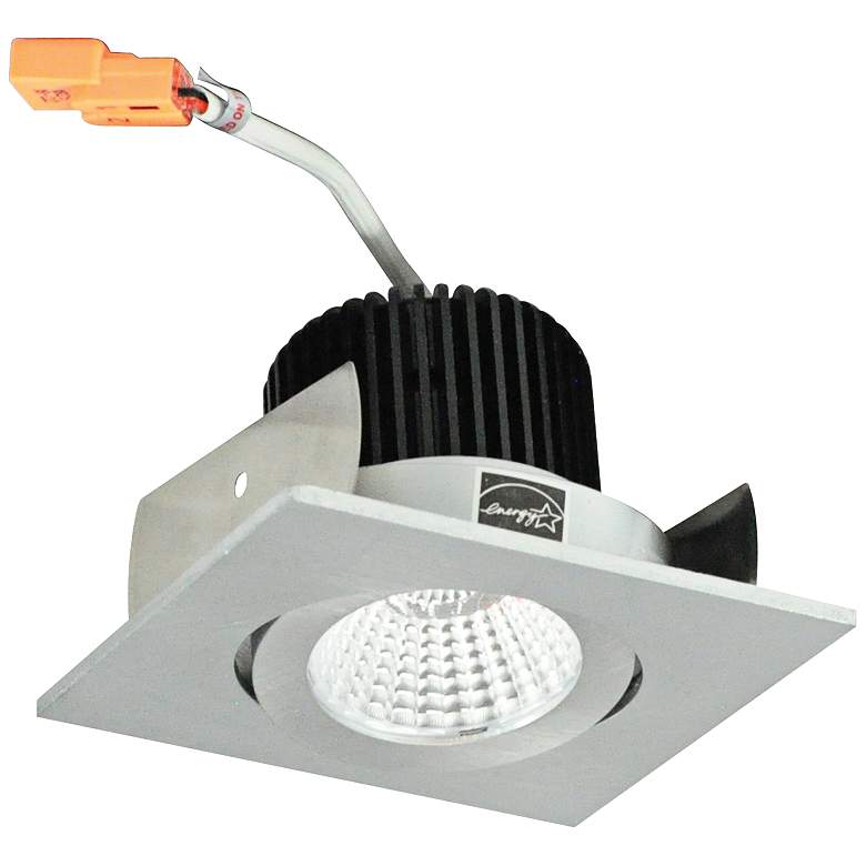Image 1 Nora Iolite 2" Natural Metal Square Gimbal LED Retrofit Trim