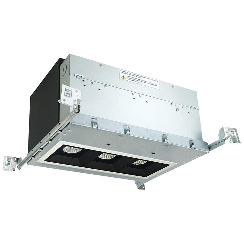 Image 1 Nora Iolite 4" Black-White 3-Head 800 Lumen LED Recessed Kit