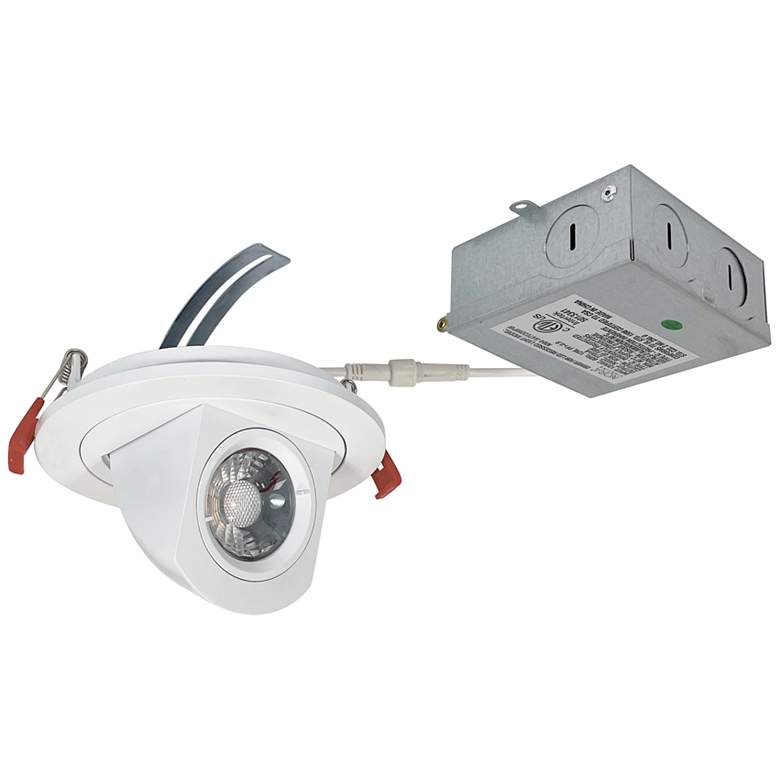 Image 1 Nora Janse 4 inch Matte White 3000K LED Elbow Recessed Downlight