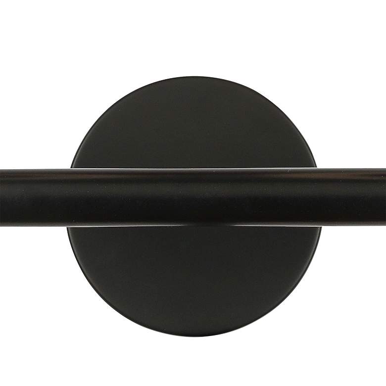 Image 4 Nora Left 15 1/4" High Matte Black 2-Light Wall Sconce more views