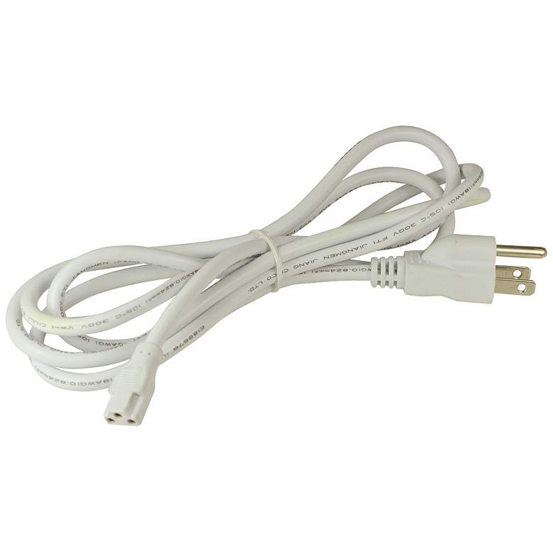 Image 1 Nora Lighting NUA Series White 72 inch Cord and Plug Cable