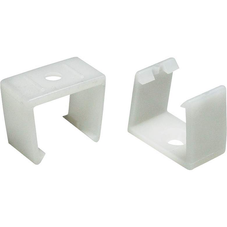 Image 1 Nora Lighting Ultra Slim Set of 2 White "U" Mounting Clips