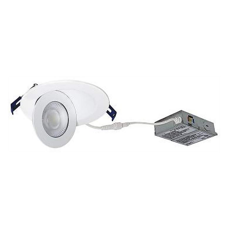 Image 1 Nora M-Curve 4 inch Powder White 9 Watt Canless Recessed LED Downlight