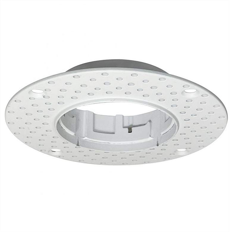 Image 1 Nora M2 2 inch Matte White Trimless Mud Plate for Recessed Light