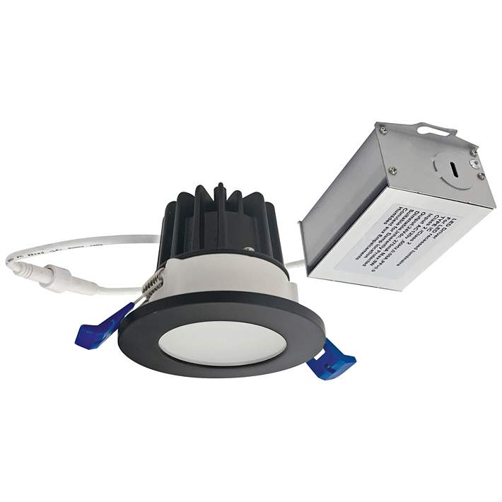 Nora M2-Series Matte Black 400lm LED Shower Downlight #83R92 | Lamps Plus