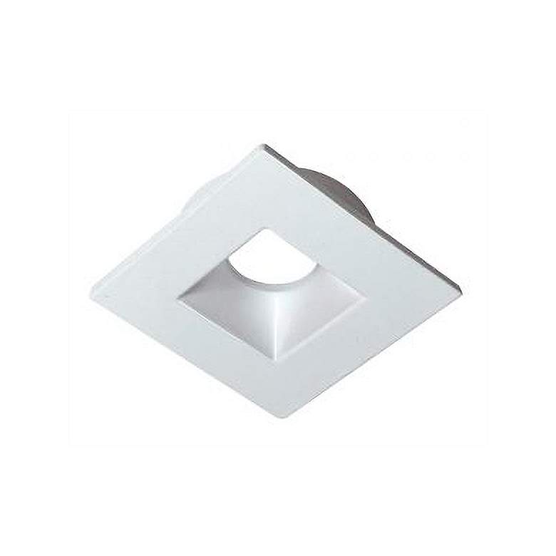 Image 1 Nora Matte Powder White Square Trim for 1 inch Downlight