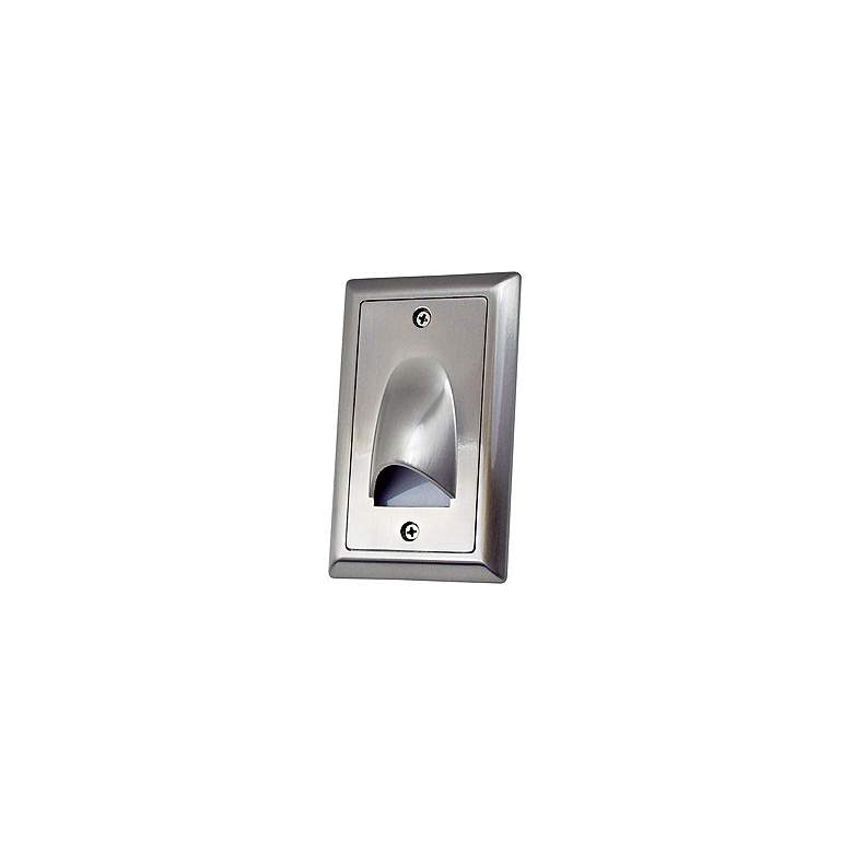 Image 1 Nora Mia 3" Wide Nickel Vertical Shroud LED Mini Step Light