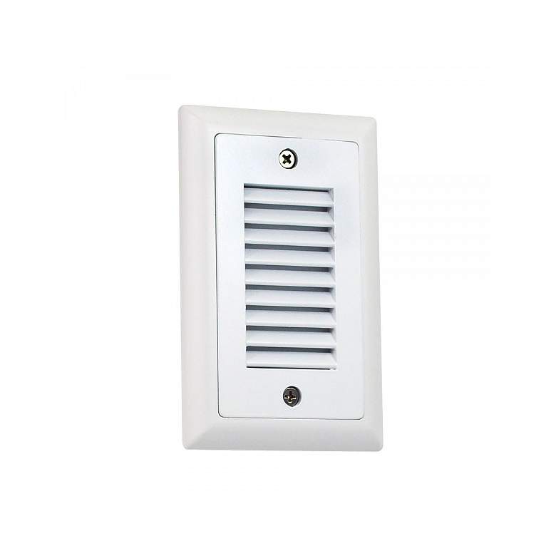 Nora Mia 3&quot; Wide White Vertical Louvered LED Mini Step Light