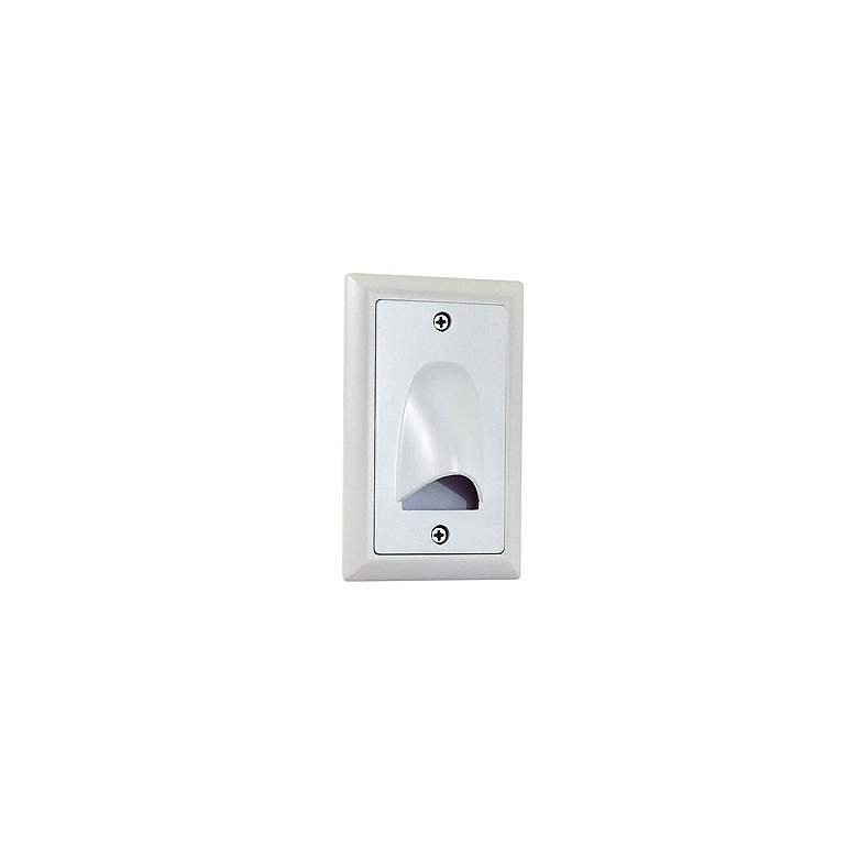 Image 1 Nora Mia 3 inch Wide White Vertical Shroud LED Mini Step Light