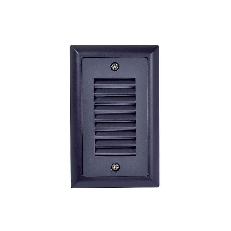 Image 1 Nora Mia 3"W Bronze Vertical Louvered LED Mini Step Light