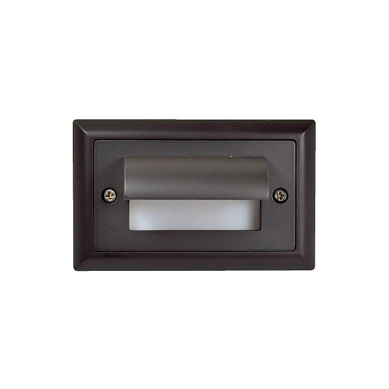 Image 1 Nora Mia 4 3/4 inchW Bronze Shroud Dimmable LED Mini Step Light