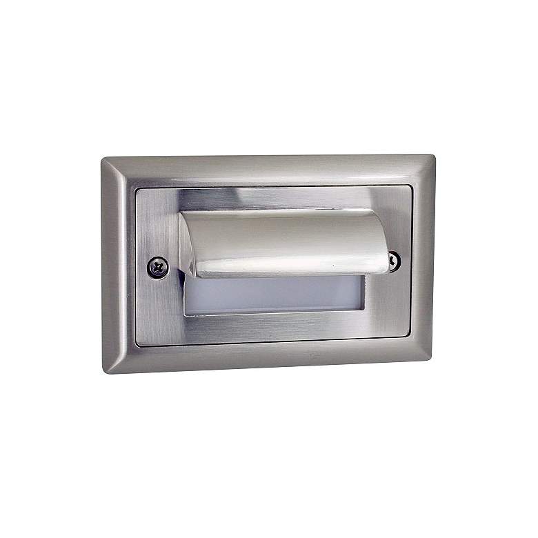 Image 1 Nora Mia 4 3/4"W Brushed Nickel Shroud LED Mini Step Light