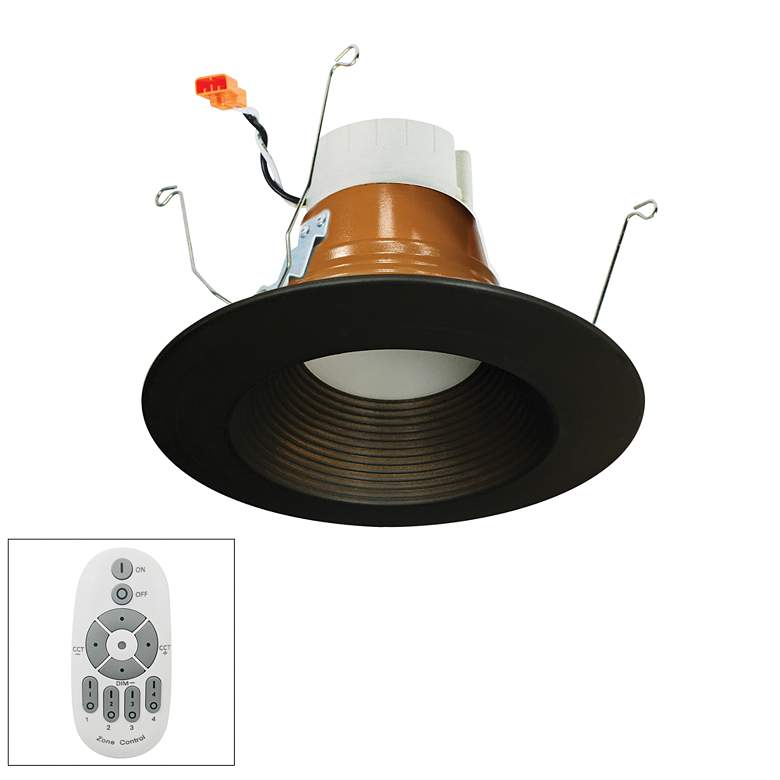 Image 1 Nora Prism 5"/6" LED Remote Retrofit Baffle Downlight