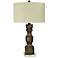 Nora Rustic Brown Candlestick Table Lamp