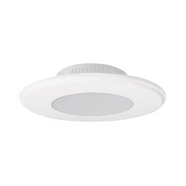 Image 1 Nora Ultra Slim 4" Matte Powder White LED Recessed Trim